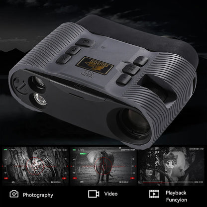 40X Digital Night Vision Binoculars Long Range 500m Viewing HD Video Photos Records Infrared Camcorder for Full Darkness Hunting