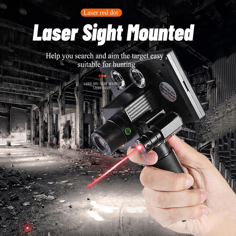 HD Night Vision Device Clear Image Double Infared IR Long Range in Full Darkness Night Viewer Laser Red Dot Sight Scope Mounted