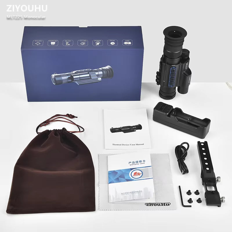 MLT225-LRF Thermal Monocular Built-in Real Time Ranging Ballistic Caculation WIFI Long Range Hot Detection Hunting Thermal Scope